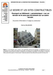 LE SEISME ET LES SITES CONSTRUCTIBLES - Le Plan SÃ©isme