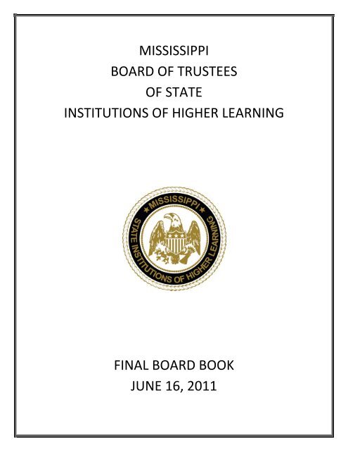 Mississippi Board of Trustees of State Institutions of Higher Learning