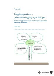 Trygghetspakken â behovskartlegging og erfaringer ... - Sintef