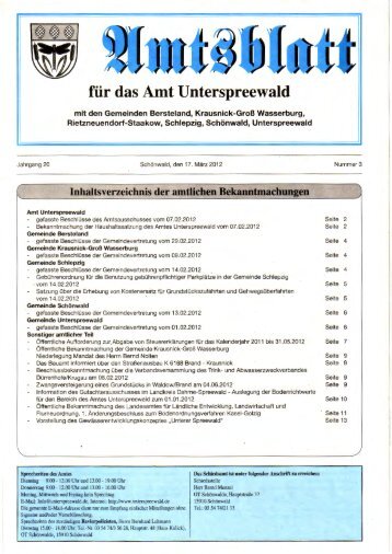 ansehen (PDF) - alt.unterspreewald.de - Amt Unterspreewald