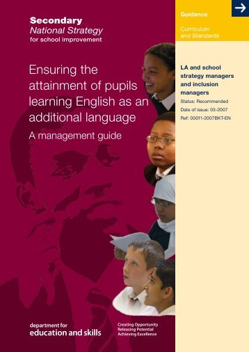 Ensuring the attainment of pupils learning EAL - NALDIC