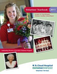 Volunteer Yearbook 2011 - CentraCare Health System