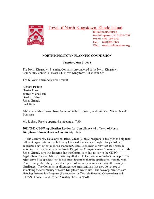 north kingstown planning commission - North Kingstown Government