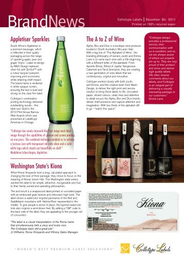 Appletiser Sparkles The A to Z of Wine Washington State's Kiona