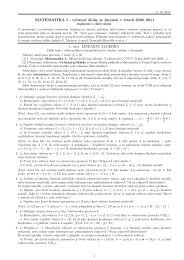 MATEMATIKA I - vybrané úlohy ze zkouÅ¡ek v letech 2008â2011 1 ...