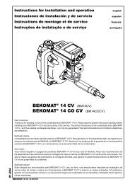 BEKOMATÂ® 14 CO CV (BM14COCV) - BEKO TECHNOLOGIES GmbH