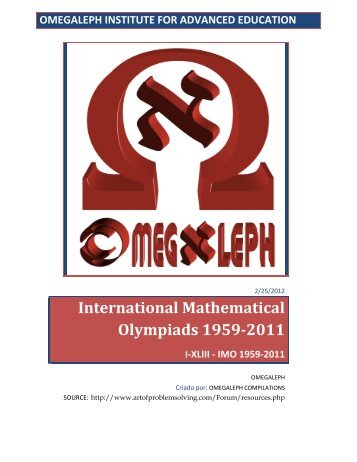International Mathematical Olympiads 1959-2011 I-XLIII