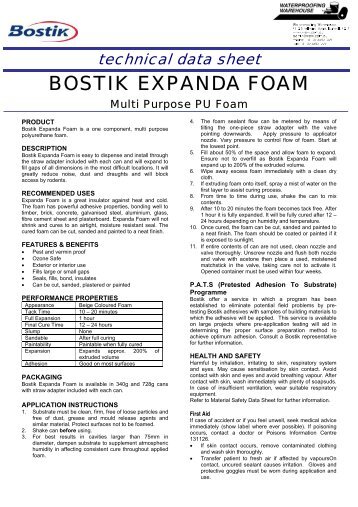 Download: Bostik Expanda-Foam data sheet