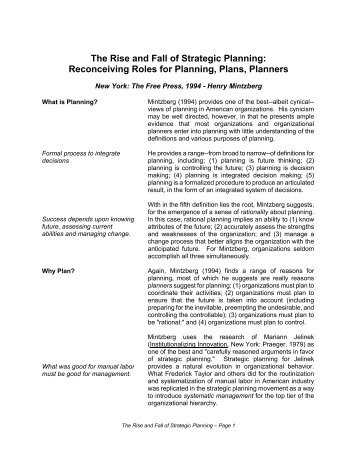 Rise and Fall of Strategic Planning â PDF - COCo