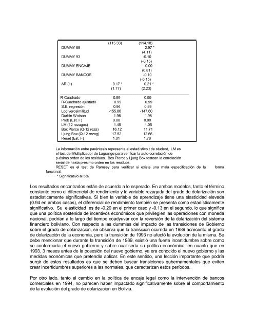 La DolarizaciÃ³n En Bolivia - Unidad de AnÃ¡lisis de PolÃ­ticas ...