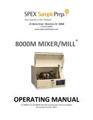 8000M MIXER/MILL - SPEX SamplePrep, LLC