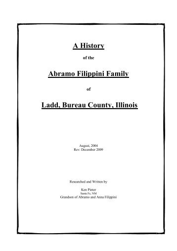 A History of the Abramo Filippini Family - New Page 1