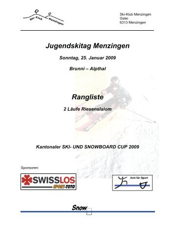 2. Rennen 2009 - SnowZug