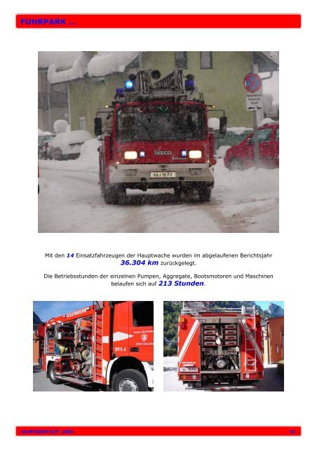 Jahresbericht 2006 - bei der Freiwilligen Feuerwehr Hallein