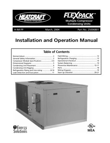 Installation and Operation Manual - Bohn