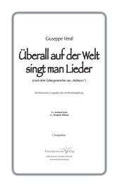 Überall auf der Welt singt man Lieder - Arrangement Verlag