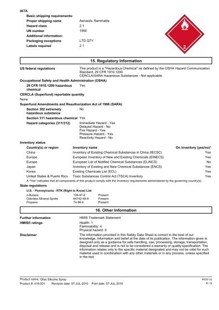 Download the MSDS for this product - Cansew, Inc