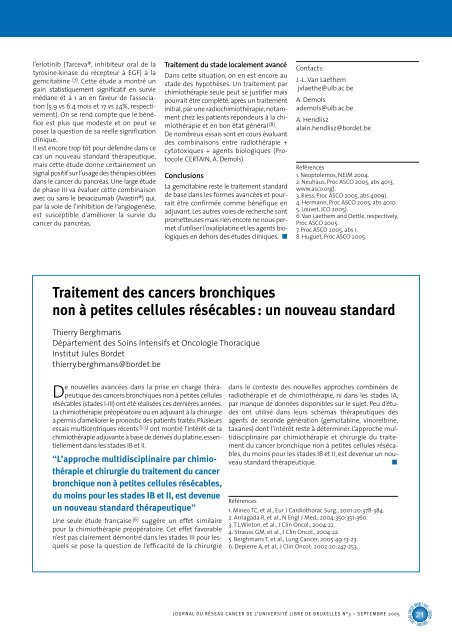 Cancers familiaux et cancers hÃ©rÃ©ditaires - Institut Jules Bordet ...