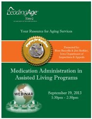 Medication Administration in Assisted Living Programs - Iowa ...