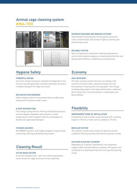 Animal cage cleaning system Care system rack washer WWA-TKR