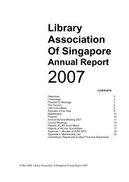 las committees - Library Association of Singapore