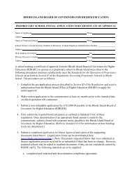 Initial Approval Checklist and Application - Rhode Island Board of ...