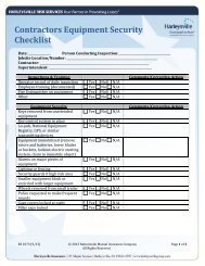 Contractors Equipment Security Checklist