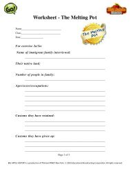 Worksheet - The Melting Pot - PBS Kids