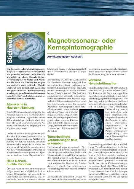 Ausgabe 5 / 2006 - Onkologische Schwerpunktpraxis Darmstadt