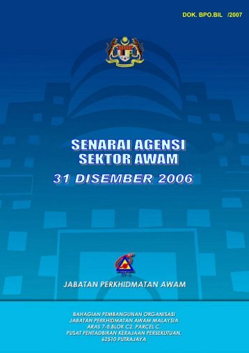 Draf Senarai Agensi Pada 31 Disember 2006-final draft 3 - Jabatan ...