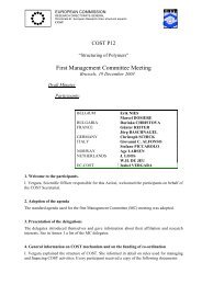 Minutes of the first Management Committee meeting Brussels, 19 ...