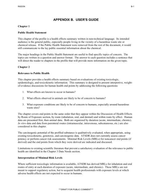 ATSDR Draft Toxicological Profile for Radon_September 2008.pdf