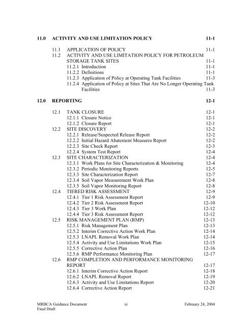 missouri risk-based corrective action (mrbca) process for petroleum ...