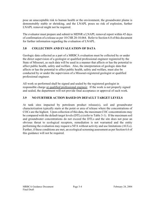 missouri risk-based corrective action (mrbca) process for petroleum ...