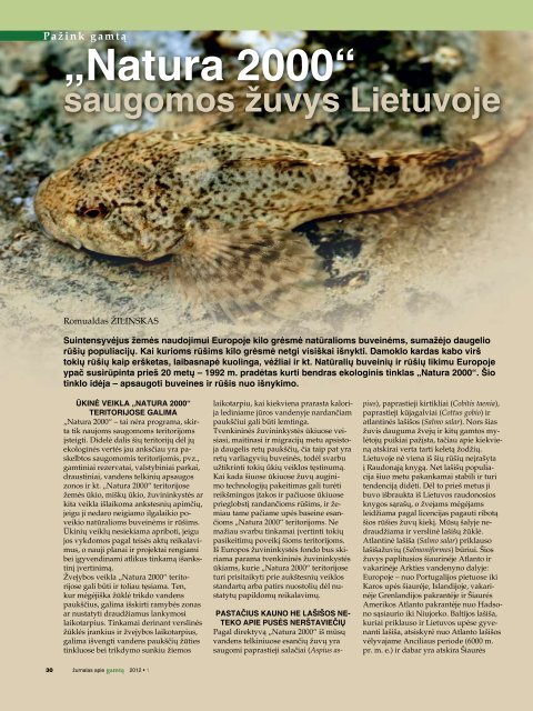 saugomos Å¾uvys Lietuvoje - Natura2000