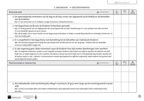 Ziko - checklist onthaalouders