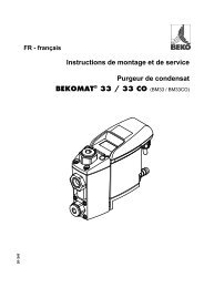 Instructions de montage et de service Purgeur de condensat - BEKO ...