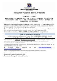 Divulgação do Resultado da Prova Prática de Motorista e TAF