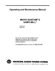 MIKRO_BANTAM_ SAMPLMILL.pdf - Hosokawa Micron Powder ...