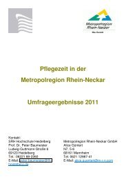 Pflegezeit in der Metropolregion Rhein-Neckar Umfrageergebnisse ...