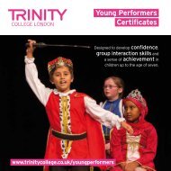 Young Performers Certificates - Trinity College London