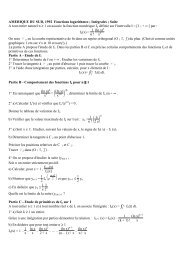 AMERIQUE DU SUD, 1992 Fonctions logarithmes ; IntÃ©grales ; Suite ...