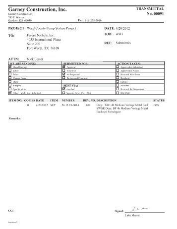 26 13 23-001A Med Voltg SWGR Resubmittal - Garney Construction