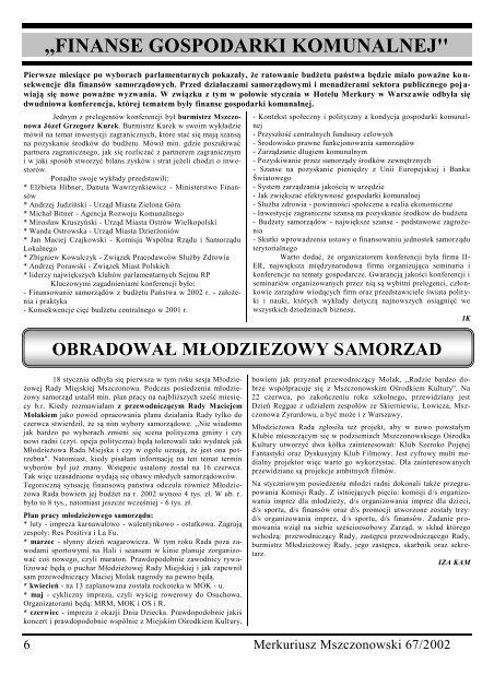 Merkuriusz - Mszczonów, Urząd Miasta i Gminy