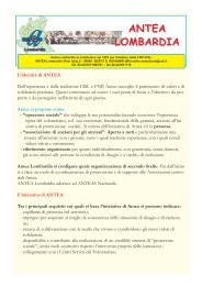 ANTEA LOMBARDIA - Fnp – Cisl Pensionati Lombardia