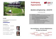 Studiengang Papiertechnik - Papierzentrum Gernsbach