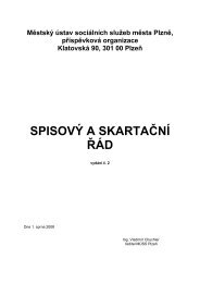 SPISOVÝ A SKARTAČNÍ ŘÁD - Sociální služby města PLZNĚ