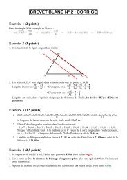 BREVET BLANC N° 2 : CORRIGà - CAPES de Maths