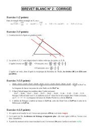 BREVET BLANC NÂ° 2 : CORRIGÃ - CAPES de Maths