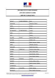 liste admis DEAS juillet 2013 - DRJSCS